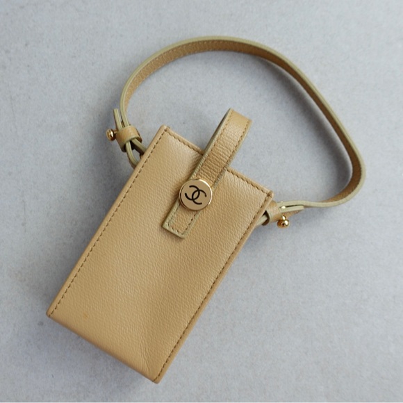 Chanel | Authentic Vintage Leather Phone Holder - Picture 1 of 7
